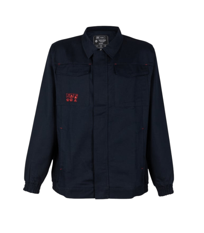 Chaqueta Ignífuga Antiácida 100% Algodón Manga Larga Hombre