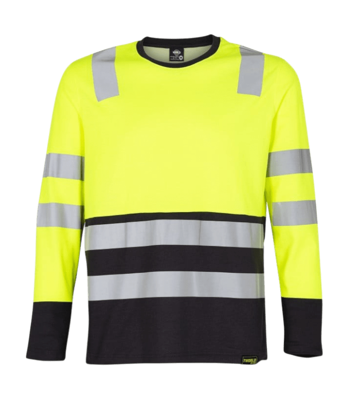 Polera Hibrida Hi-Vis Bi Color Manga Larga&nbsp;Hombre