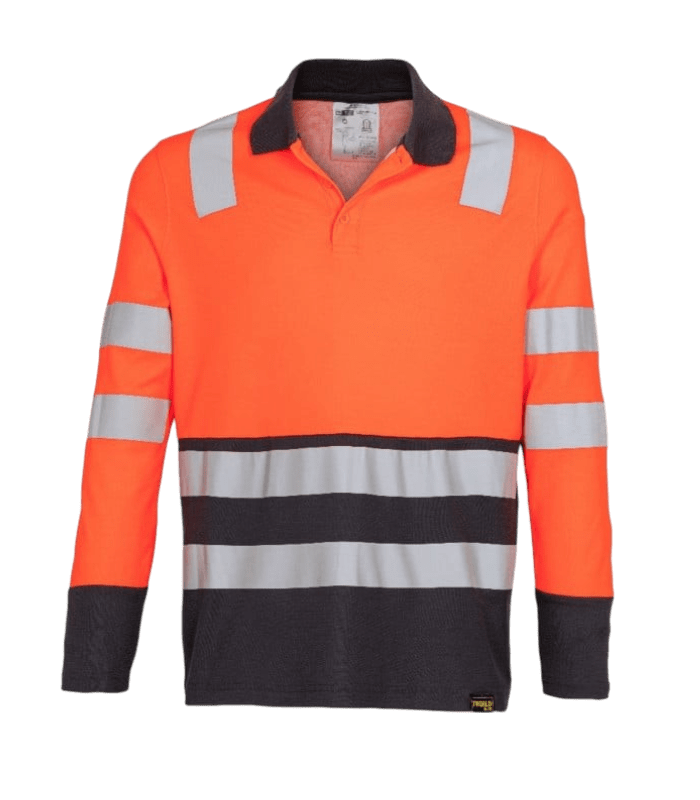 Polera Polo Hibrida Hi-Vis Bi Color Manga Larga&nbsp;Hombre